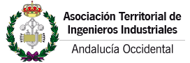Logo de la asociación territorial de ingenieros industriales de andalucia occidental.