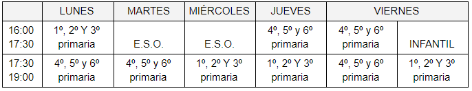 Horarios Academia Ponferrada Play Code Academy